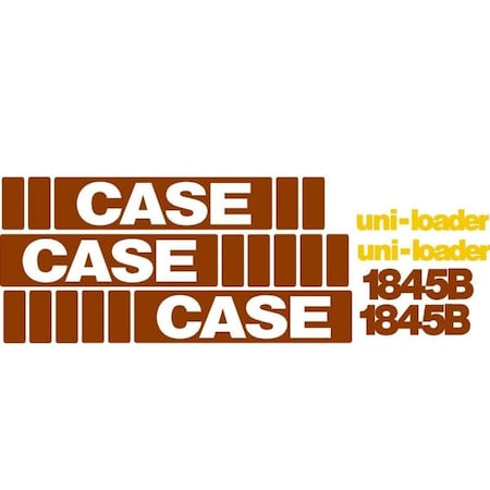 Aftermarket Whole Machine Decal Set with Uni-Loader Decals Fits Case Skidsteer 1845B MAE30-0005